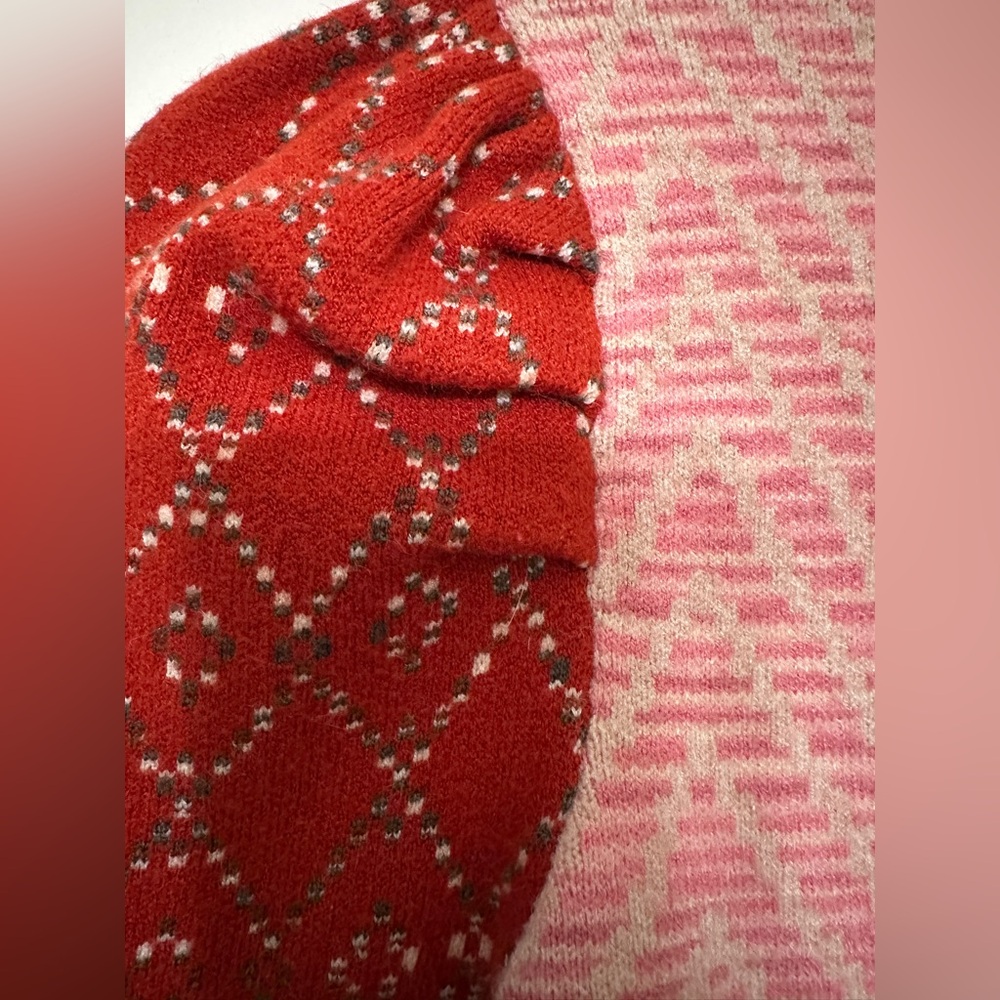 Anthropologie Pink and Red Knit Sweater - Picture 7 of 11